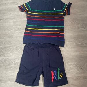 Ralph Lauren Kids Navy Striped Set